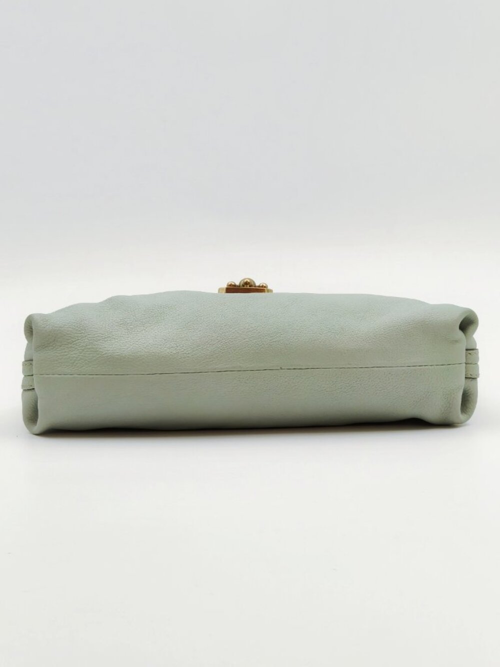 Chloé Elsie Mint Green Leather Shoulder Bag Gold Turn Lock - Picture 5 of 13